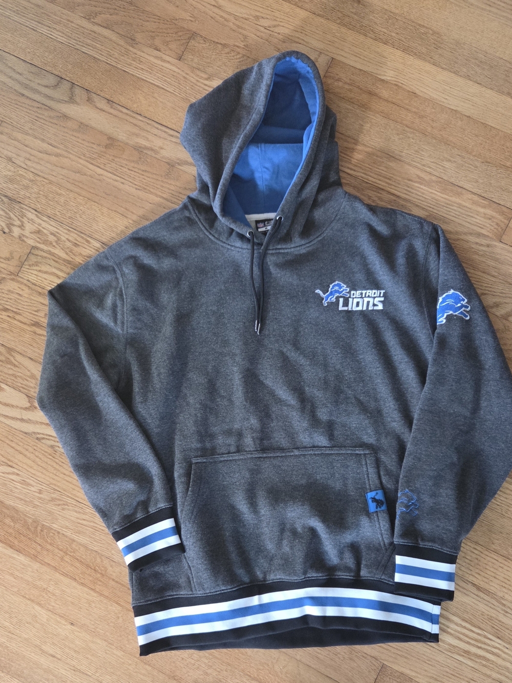 Detroit Lions Gray & Blue Men's Hoodie